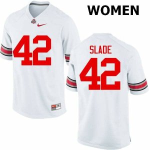 NCAA Ohio State Buckeyes Women's #42 Darius Slade White Nike Football College Jersey EHH4445RR